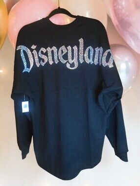 Disney Parks Resorts Spirit JerseyBlack W Rhinestones Medium, Bedazzled Version